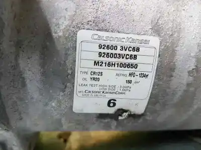 Автозапчасти б/у компрессор кондиционера воздуха за nissan pulsar (c13) acenta ссылки oem iam 926003vc6b  m216h100650