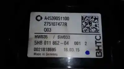 Автозапчасти б/у климат-контроль за smart forfour basis (52kw) (453.042) ссылки oem iam 5hb01186204  a4539051100