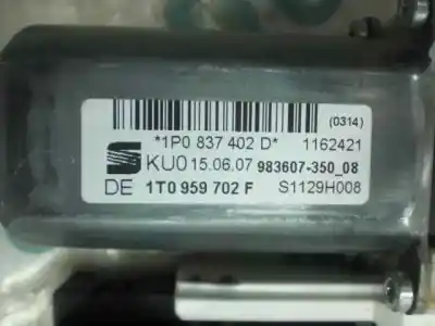 Peça sobressalente para automóvel em segunda mão elevador de vidros dianteiro direito por seat leon (1p1) reference referências oem iam 1p0837402d  1k0959792l