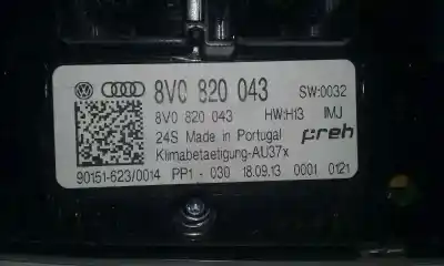 Recambio de automóvil de segunda mano de mando climatizador para audi a3 sportback (8va) ambiente referencias oem iam   8v0820043