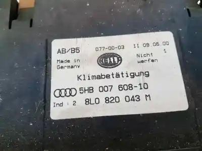 Pezzo di ricambio per auto di seconda mano controllo climatico per audi a3 (8l) 1.6 ambiente riferimenti oem iam 8l0820043m  5hb00760810