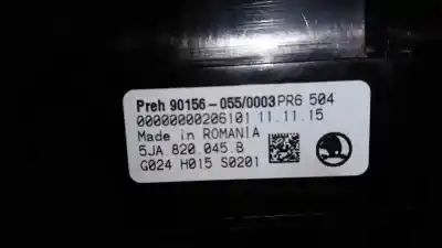 Peça sobressalente para automóvel em segunda mão comando de sofagem (chauffage / ar condicionado)  por skoda rapid style referências oem iam 5ja820045b  5ja820045b