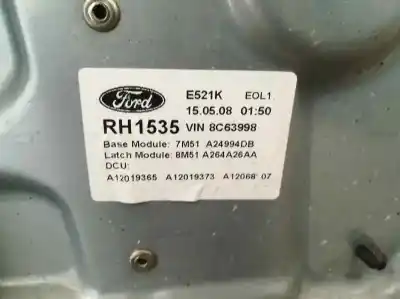 Peça sobressalente para automóvel em segunda mão elevador de vidros traseiro direito por ford focus lim. (cb4) trend referências oem iam 7m51a24994db  8m51a264a26aa