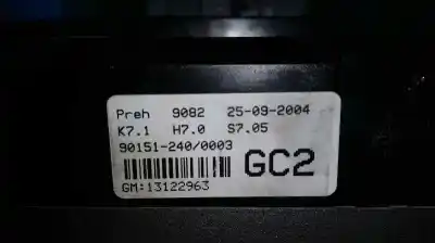 Peça sobressalente para automóvel em segunda mão comando de sofagem (chauffage / ar condicionado) por opel astra h caravan elegance referências oem iam 901512400003  13122963