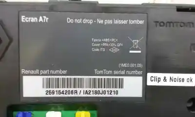 Автозапчастина б/у gps навігаційна система для renault koleos dynamique посилання на oem iam a2180j01210  259154206r