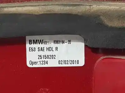 Second-hand car spare part right tailgate light for bmw x5 (e53) 3.0i oem iam references 838318405  