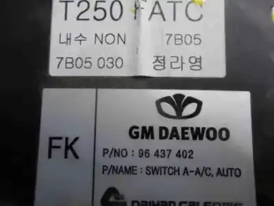 Peça sobressalente para automóvel em segunda mão comando de sofagem (chauffage / ar condicionado) por chevrolet aveo lt referências oem iam 96437402  t250fatc