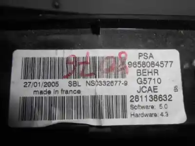 Peça sobressalente para automóvel em segunda mão comando de sofagem (chauffage / ar condicionado) por citroen c4 coupe vts referências oem iam 281138632  9658084577