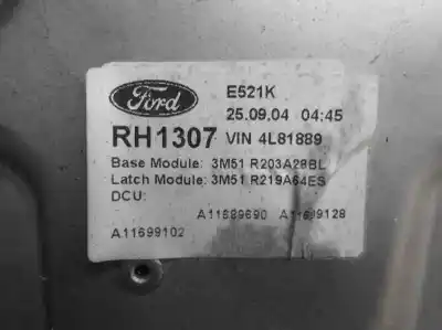 Second-hand car spare part passenger side right window regulator for ford focus c-max (cap) ghia (d) oem iam references 1738646  