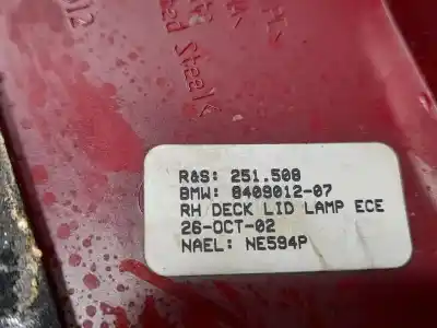 Second-hand car spare part right tailgate light for bmw x5 (e53) 3.0d oem iam references 840901207  251508