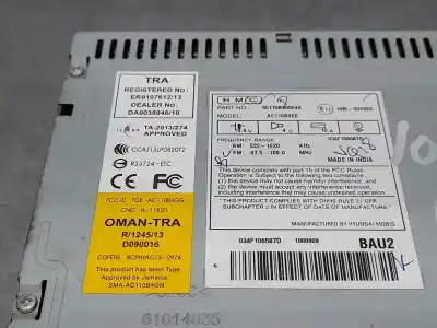 Pezzo di ricambio per auto di seconda mano impianto audio / radio cd per hyundai i10 style riferimenti oem iam 96170b90504x  