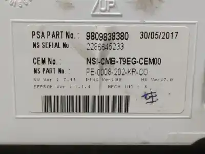 Peça sobressalente para automóvel em segunda mão quadrante por peugeot 308 style referências oem iam 9809838380  2286645233