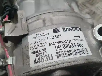 Second-hand car spare part air conditioning compressor for opel astra k lim. 5türig dynamic oem iam references 39034463  012871106b5