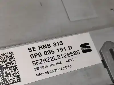 Second-hand car spare part gps navigation system for seat leon (1p1) reference oem iam references 5p0035191d  