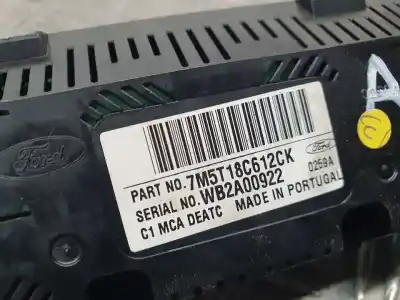 Peça sobressalente para automóvel em segunda mão comando de sofagem (chauffage / ar condicionado) por ford kuga (cbv) titanium referências oem iam 7m5t18c612ck  wb2a00922