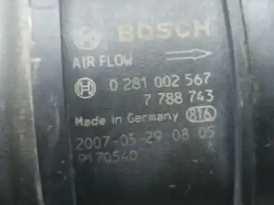 Peça sobressalente para automóvel em segunda mão medidor de massa de ar por bmw serie 1 berlina (e81/e87) 118d referências oem iam 7788743  0281002567