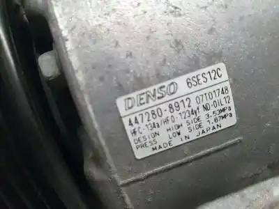 Peça sobressalente para automóvel em segunda mão compressor de ar condicionado a/a a/c por toyota auris active referências oem iam 4472808912  