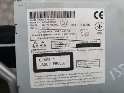 Peça sobressalente para automóvel em segunda mão módulo / sistema de navegação gps por toyota auris active referências oem iam 8614002360  cvvs75f0ae