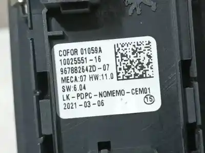 Peça sobressalente para automóvel em segunda mão botão / interruptor elevador vidro dianteiro esquerdo por citroen c4 lim. 1.2 12v e-thp referências oem iam 96788264zd  1002555116
