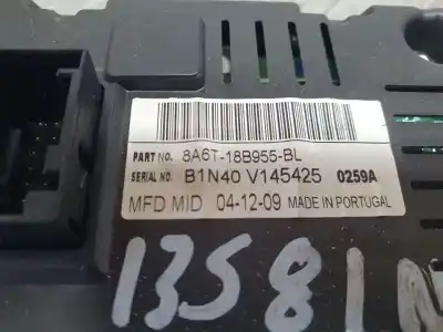 Second-hand car spare part multifunction display for ford fiesta (cb1) trend oem iam references 8a6t18b955bl  b1n40v145425