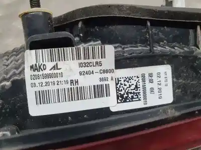 Second-hand car spare part right tailgate light for hyundai i20 active tecno oem iam references 92404c8600  02081599900010