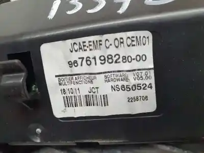 Second-hand car spare part multifunction display for citroen c4 lim. seduction oem iam references 9676198280  