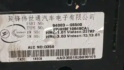 Peça sobressalente para automóvel em segunda mão quadrante por kia niro emotion plug-in hybrid referências oem iam 94003g5500  