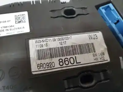 Pezzo di ricambio per auto di seconda mano pannello degli strumenti per volkswagen polo (6r1) advance riferimenti oem iam 6r0920860l 244613304 17991364