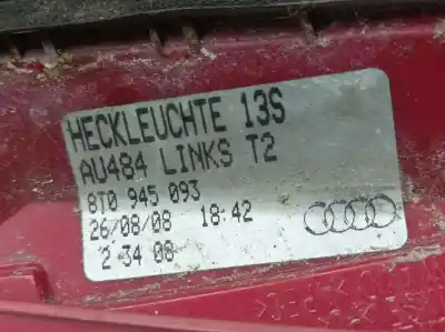 Second-hand car spare part left tailgate light for audi a5 coupe (8t) 2.0 16v tfsi oem iam references 8t0945093  