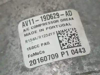 Second-hand car spare part air conditioning compressor for ford fiesta (ccn) titanium oem iam references av1119d629ad  20160709