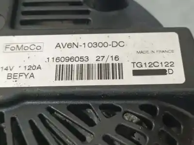 Second-hand car spare part alternator for ford fiesta (ccn) titanium oem iam references av6n10300dc  tg12c122