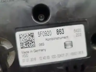 Second-hand car spare part dashboard for seat leon (5f1) style oem iam references 5f0920863  1655010818