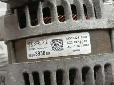Second-hand car spare part alternator for citroen c3 aircross feel oem iam references 9820893880 ms1042119580 denso 