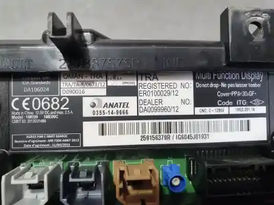 Second-hand car spare part gps navigation system for renault captur zen oem iam references 259156379r  0355149666