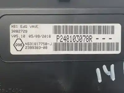 Peça sobressalente para automóvel em segunda mão quadrante por renault kangoo profesional referências oem iam 248103078r  