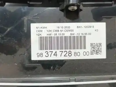 Автозапчастина б/у панель інструментів для citroen jumpy furgon control m посилання на oem iam 9837472880  yzkcmbn1cem00