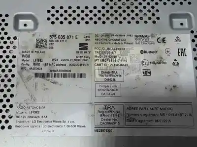 Second-hand car spare part audio system / radio cd for seat ateca (kh7) style oem iam references 575035871e  l61se2