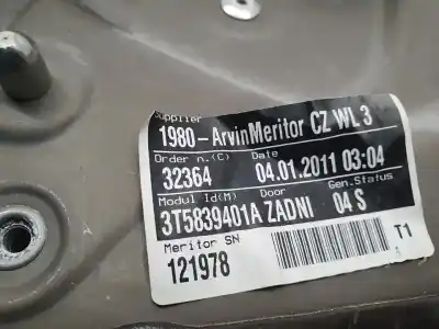 Second-hand car spare part rear left window regulator for skoda superb combi (3t5) ambition oem iam references 3t0837401b  