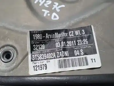 Автозапчастина б/у регулятор скла заднього правого для skoda superb combi (3t5) ambition посилання на oem iam 3t5839402a  