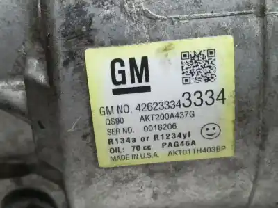 Pezzo di ricambio per auto di seconda mano compressore aria condizionata per opel mokka x innovation start/stop riferimenti oem iam 426233343334  akt200a437g
