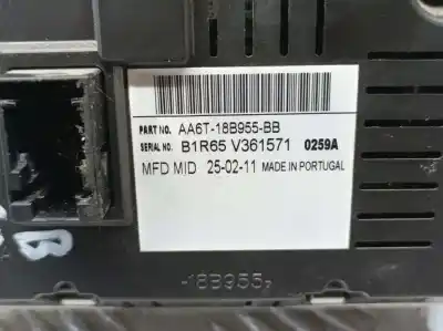 Second-hand car spare part multifunction display for ford fiesta (cb1) titanium oem iam references aa6t18b955bb  b1r65v361571