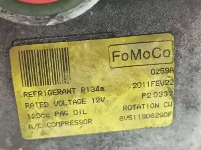 Peça sobressalente para automóvel em segunda mão compressor de ar condicionado a/a a/c por ford fiesta (cb1) titanium referências oem iam 8v5119d629df  