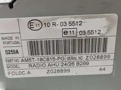 Автозапчасти б/у аудиосистема / радио cd за ford fiesta (ccn) ambiente ссылки oem iam am5t18c815pg  