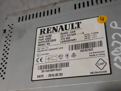 Second-hand car spare part gps navigation system for renault captur expression oem iam references 281150198r  