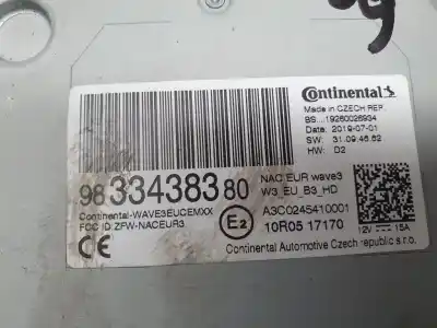 Second-hand car spare part audio system / radio cd for peugeot 508 gt line oem iam references 9833438380  a3c0245410001 Second-hand car spare part audio system / radio cd for peugeot 508 gt line oem iam references 9833438380  a3c0245410001