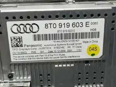 Second-hand car spare part gps navigation system for audi a4 berlina (b8) e oem iam references 8t0919603e  a178027hbc