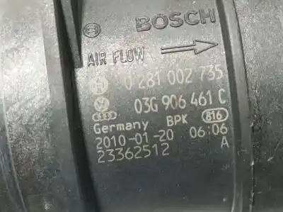 Second-hand car spare part flowmeter for audi a4 berlina (b8) e oem iam references 03g906461c  0281002735