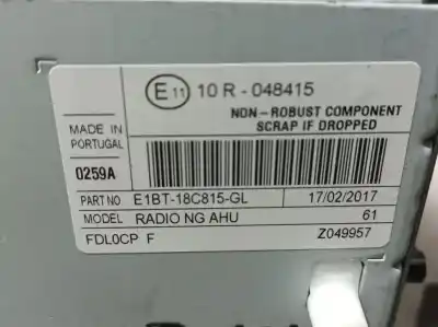 Автозапчасти б/у аудиосистема / радио cd за ford fiesta (ccn) trend ссылки oem iam e1bt18c815gl  