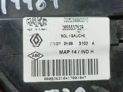 Second-hand car spare part left tailgate light for renault clio iv business oem iam references 265553752r  