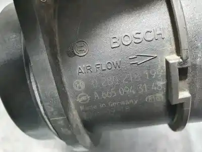 Автозапчастина б/у витратомір повітря для ssangyong rodius xdi посилання на oem iam a6650943148  0280218199